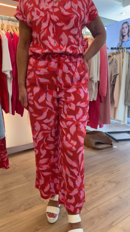 Pantalon large à imprimé fleurie Street One