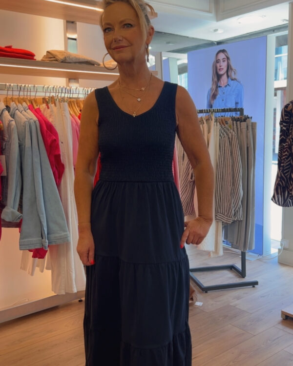 Robe longue bleue street one