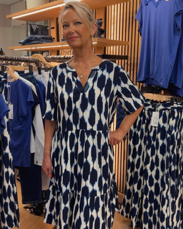 robe à imprimé bleue cecil