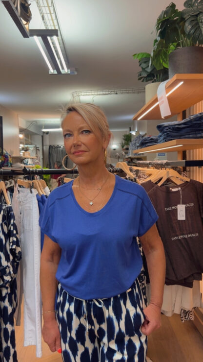 T-shirt bleue unie Cecil