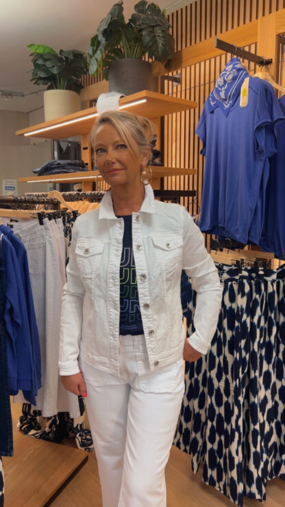 Veste en jean blanche Cecil
