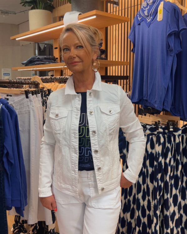 Veste en jean blanche Cecil
