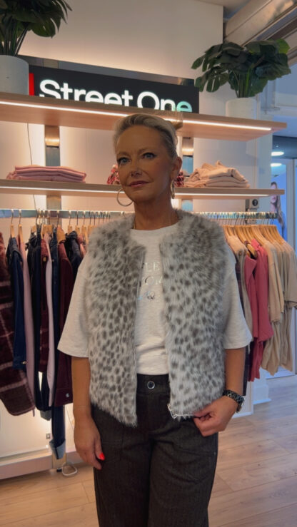 gilet fausse fourrure street one