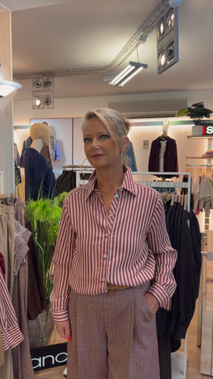 chemise raye bianca