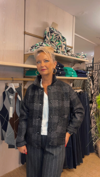 veste grise a carreau lola