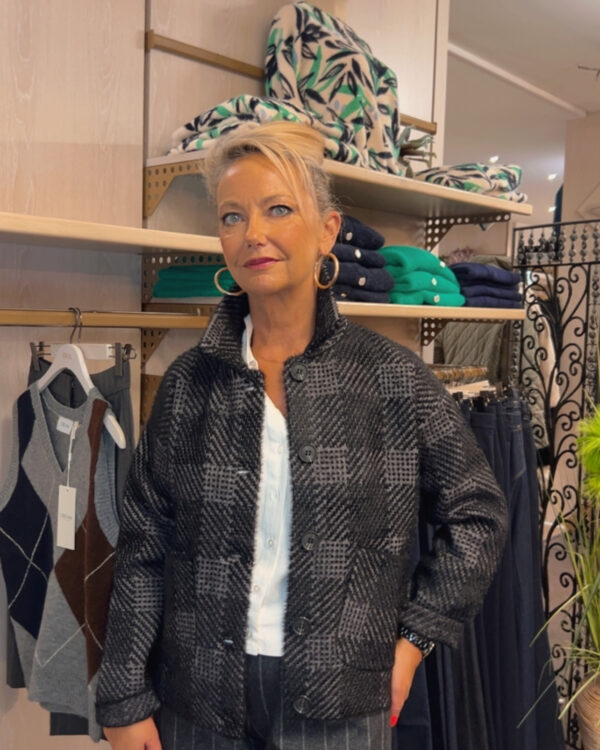 veste grise a carreau lola