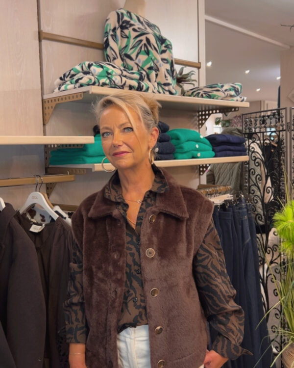 gilet fausse fourrure garcia